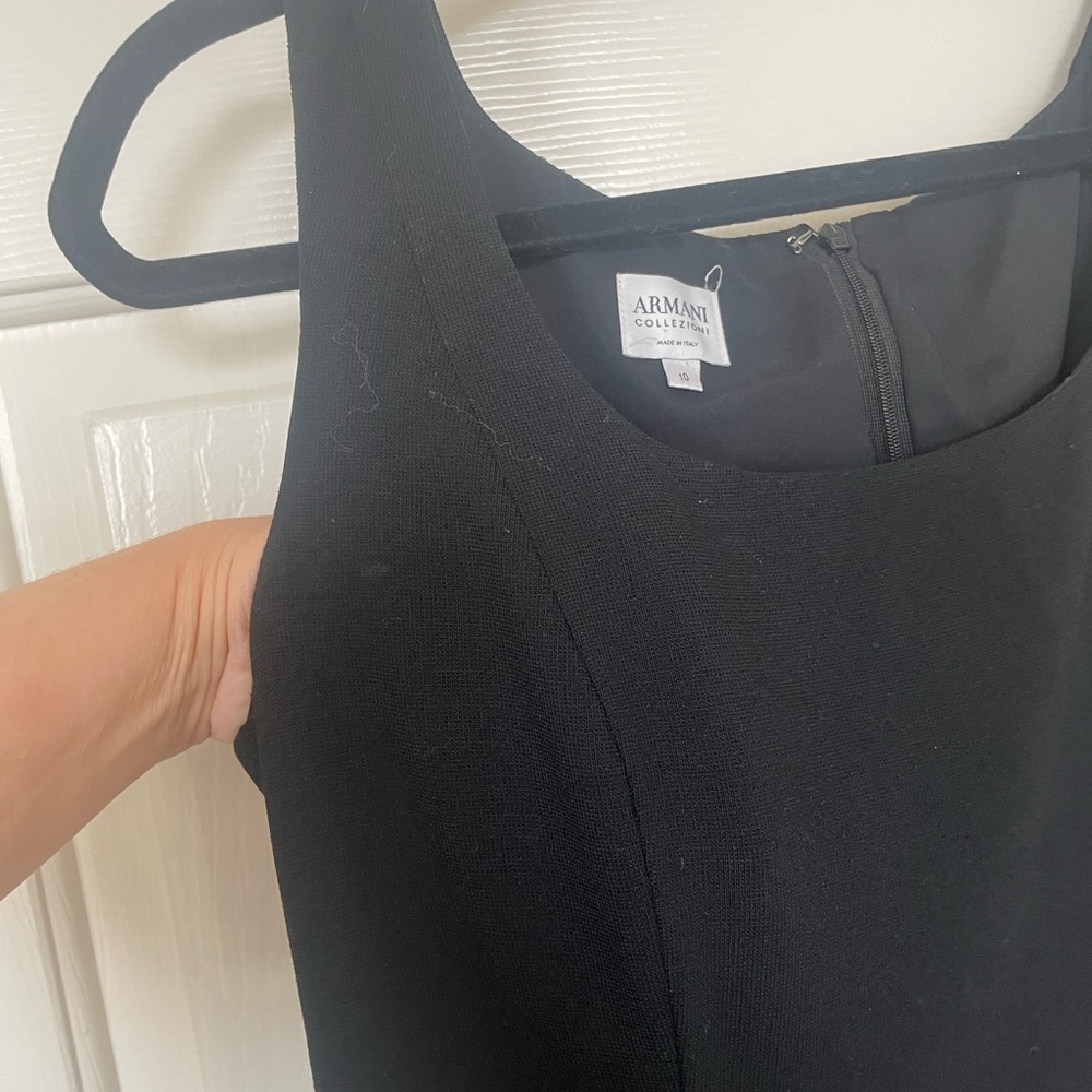 Vintage Armani Collection black sleeveless fit and flare dress 10 - Picture 6 of 12